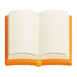 Orange Book Icon - learning - No Background PNG