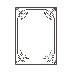 Decorative Border - gray - High Resolution PNG