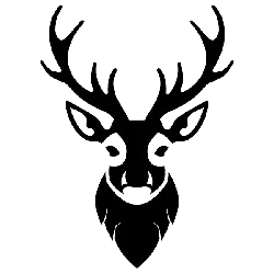 Deer Head - line art - High Resolution PNG