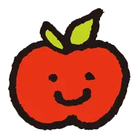 Smiling Apple - simple - No Watermark PNG