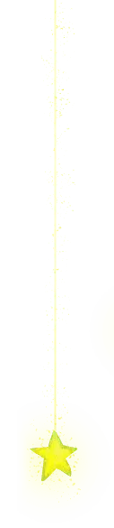 Yellow Star - hanging - No Background PNG