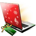 Christmas Computer - gift - PNG