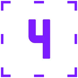 Number Four - purple - background - Transparent Layer PNG