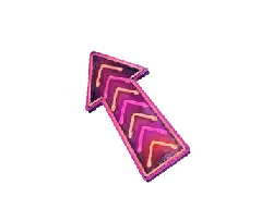 Neon Arrow - arrow - Transparent Background PNG