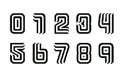 Number Font - font - Transparent Background PNG