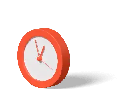 Red Clock - decoration - PNG Images