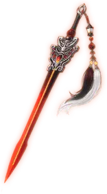 Fiery Halberd - weapon - No Background PNG