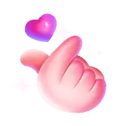 Pink Hand Gesture Emoji - shining - No Background PNG