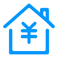 Blue House Icon - sign - PNG