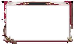 Decorative Picture Frame - red - No Background PNG