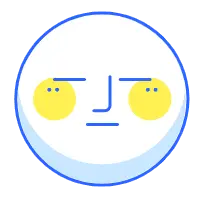 Blue Emoji - simple - Transparent Layer PNG