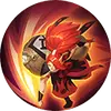 Fire Spirit Warrior - hero - PNG