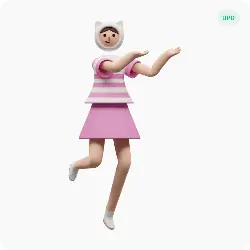 Pink Striped Dress Girl - pink - Transparent Background PNG