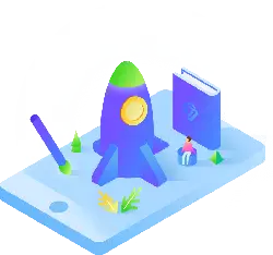 Rocket and Book on Phone - technology - Free PNG