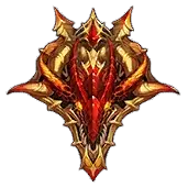 Fire Dragon Badge - pattern - Transparent Background PNG