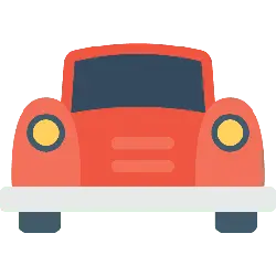 Red Car - simple - No Background PNG