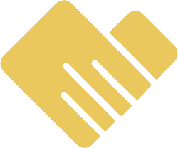 Yellow Hand Icon - friendly - Transparent Layer PNG