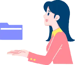 Woman Passing Folder - folder - High Resolution PNG
