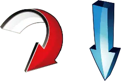 Red Arrow and Blue Arrow - icon - Free PNG