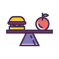 Hamburger and Apple - nutrition - Lossless PNG