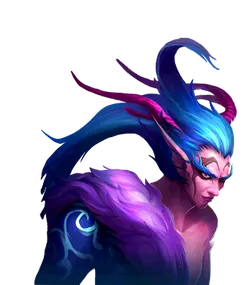 Purple Elf - long hair - No Background PNG