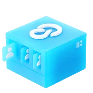 Blue Cube - connectivity - Free PNG