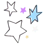 Star - outline - colorful - High Resolution PNG