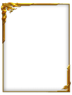 Golden Dragon Frame - frame - No Background PNG