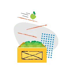 Apple and Box - green - PNG