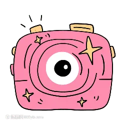 Pink Camera - photography - Transparent Layer PNG