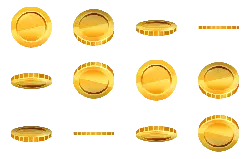 Coins - cartoon coins - No Watermark PNG