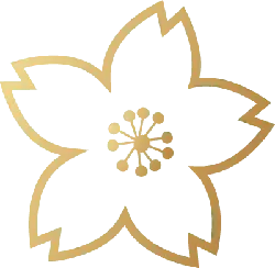 Gold Flower - simple - High Resolution PNG