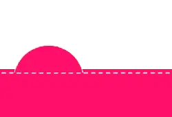 Pink Semi-circle - abstract art - High Resolution PNG