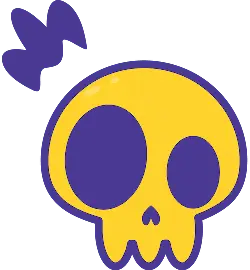 Purple Skull - head - PNG