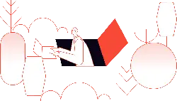 Person Sitting at a Desk - person - Transparent Layer PNG