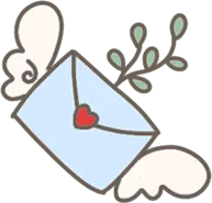 Love Letter Envelope - wings - Lossless PNG