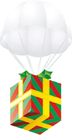 Parachute Gift Box - holiday - Free PNG