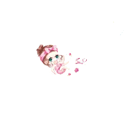 Cartoon Little Girl - bow - High Resolution PNG