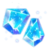 Blue Crystal Stones - glowing - Transparent Background PNG
