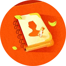 Orange Notebook - simple - High Resolution PNG