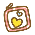 Heart Frame - yellow - High Resolution PNG