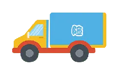 Truck - transportation - blue - High Resolution PNG