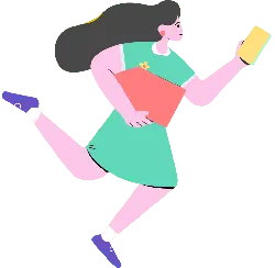 Running Girl - phone - High Resolution PNG