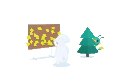 Rabbit and Bug on Tree - tree - Free PNG