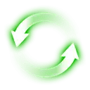 Recycle Arrow - glowing - Transparent Layer PNG