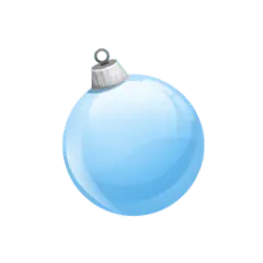 Blue Christmas Ornament - No Watermark PNG