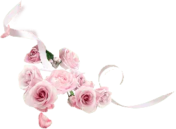 Pink Rose Bouquet - ribbon - rose - Free Download PNG