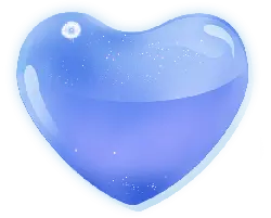 Blue Heart Glass Ball - heart shape - PNG Images