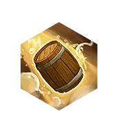 Wooden Barrel - hexagon - High Resolution PNG