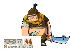 Ancient Greek Warrior - cartoon character - PNG